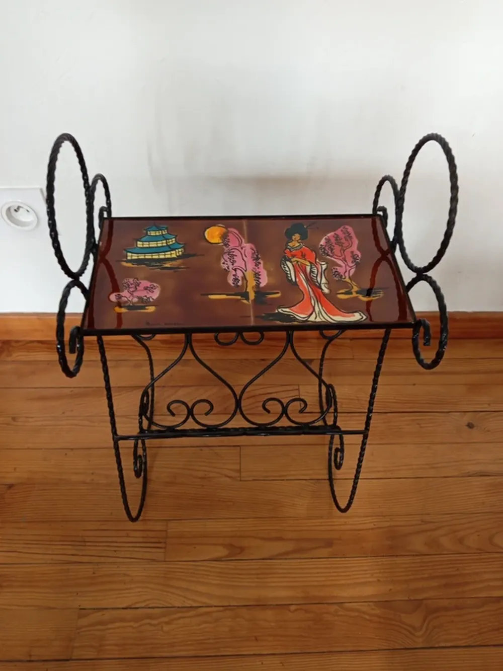Porte-revues Vintage Villeroy & Boch – Céramique Annie Durand & Fer Forgé – Image 2