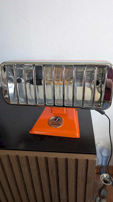 Lampe Upcycling Vintage Sauter – Ancien Chauffage Industriel Transformé – Image 3