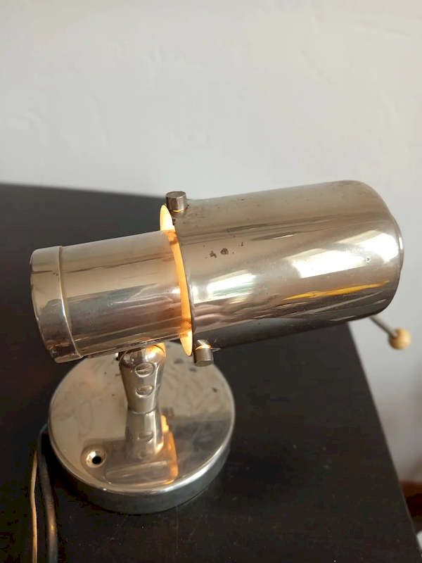 Patine chrome pique authentique applique spot vintage Jacques Biny LITA