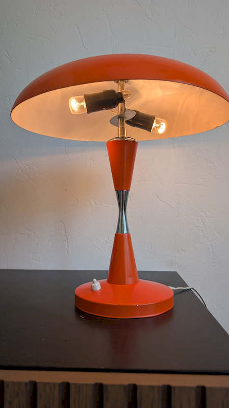 Lampe 70's orange vintage
