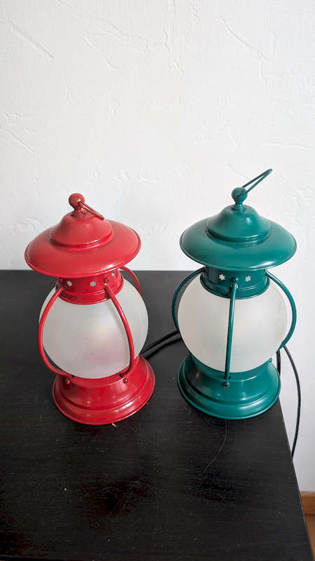 Paire de veilleuses maritimes duo de lampes marine style bateau