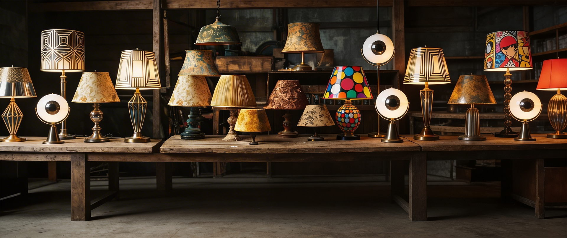 Des luminaires vintage uniques, restaurés pour illuminer votre intérieur. 
Trouvez le vôtre.