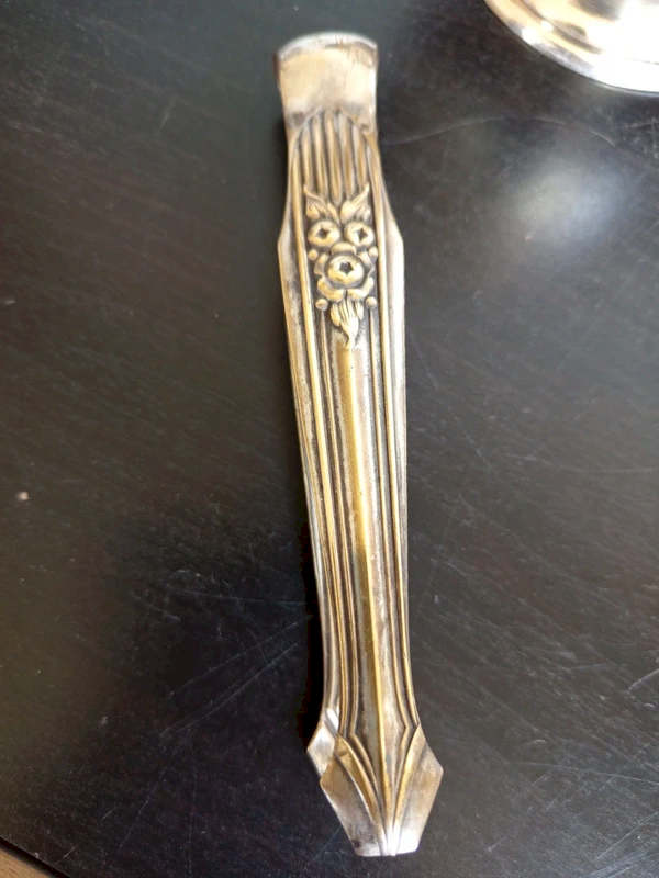 Sucrier Art Déco Maison Béard – Pièce Rare et Sublime en Métal Argenté & Bois – Image 10