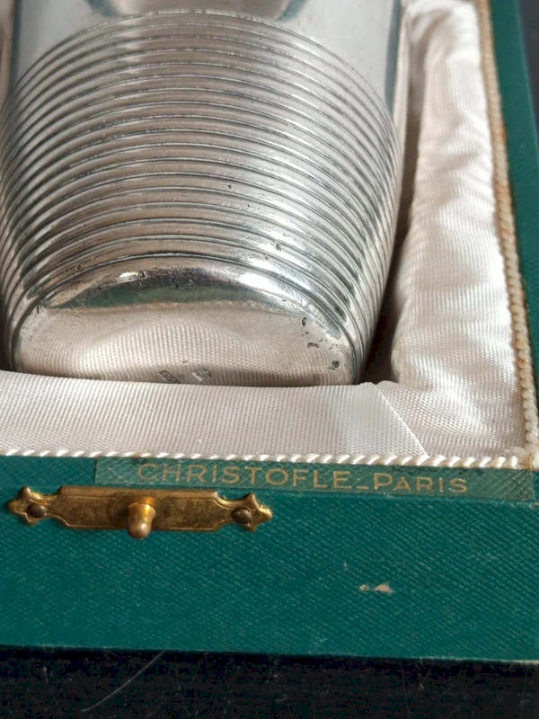 Timbale de Baptême Vintage Christofle – Modèle Anneaux avec Écrin d'Origine – Image 4