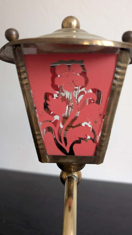 Détail carreau luminaire vintage authentique