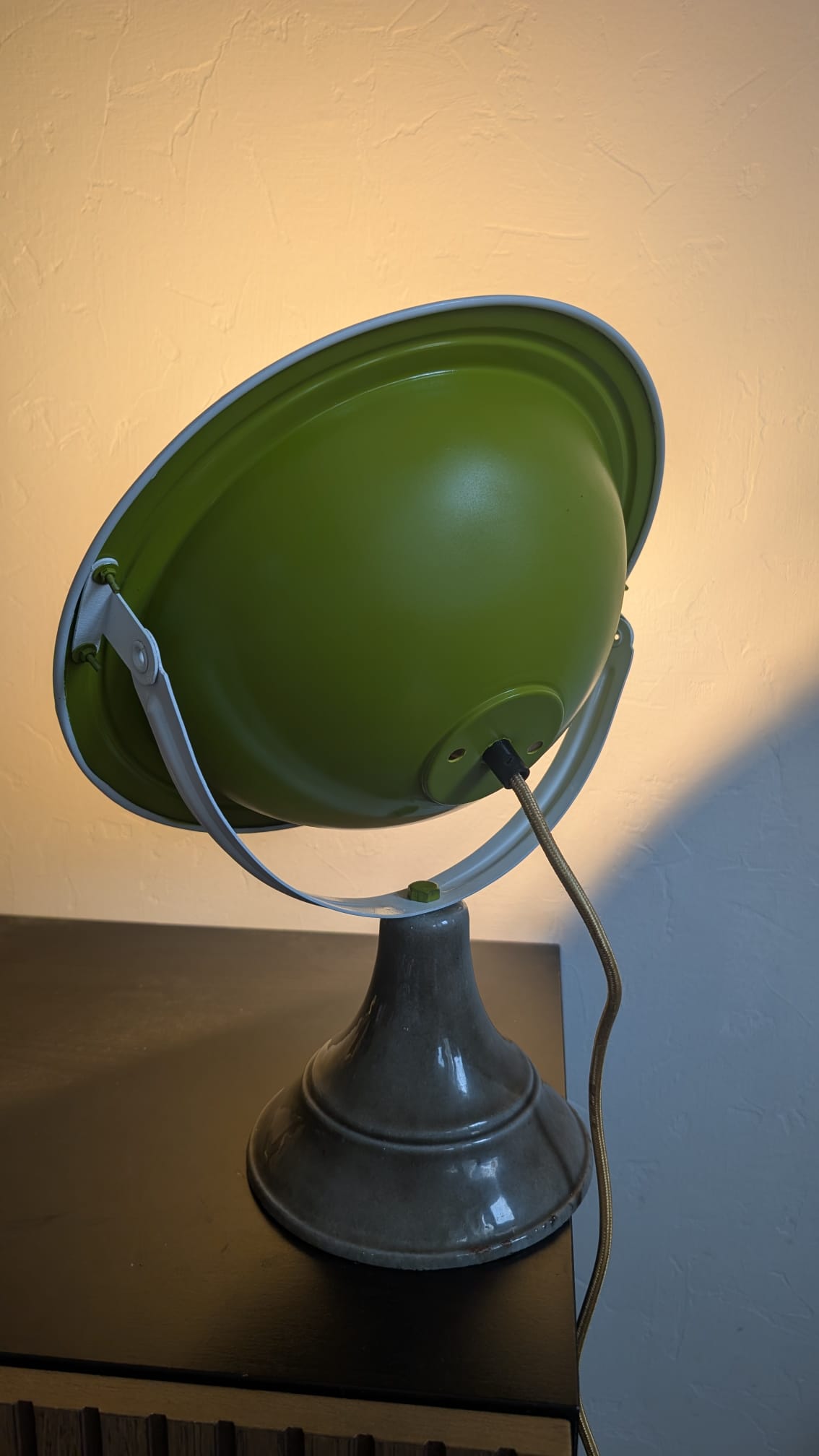 vue eclairée arriere lampe upcyclée
