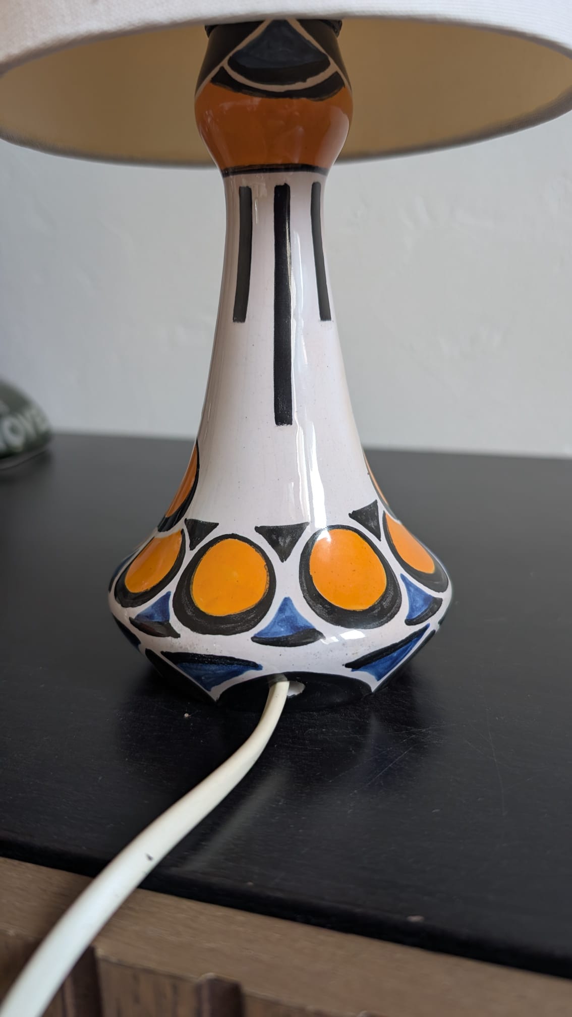 Lampe Henri Delcourt Pépite Céramique 50s-60s – Faïence Émaillée Peinte à la Main – Image 5