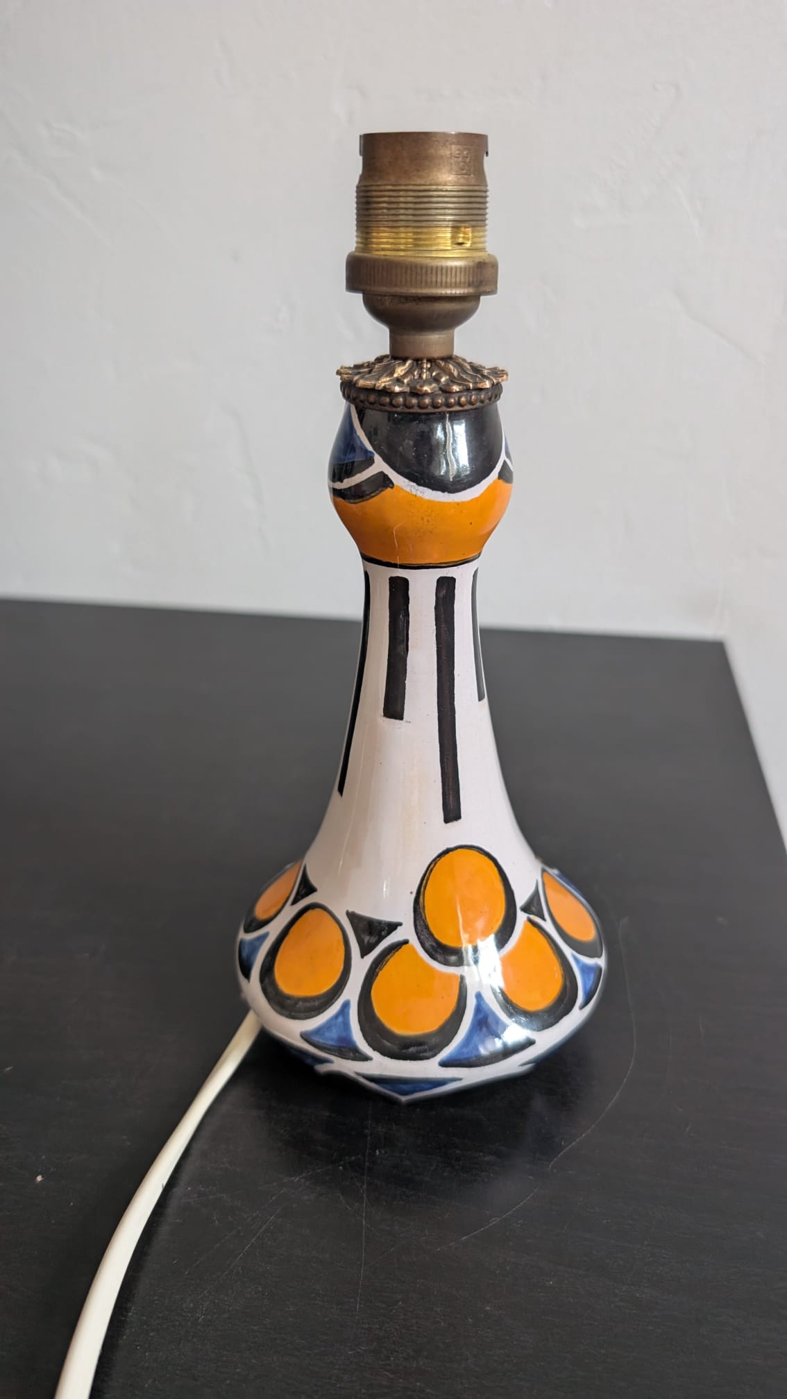 Lampe Henri Delcourt Pépite Céramique 50s-60s – Faïence Émaillée Peinte à la Main – Image 8